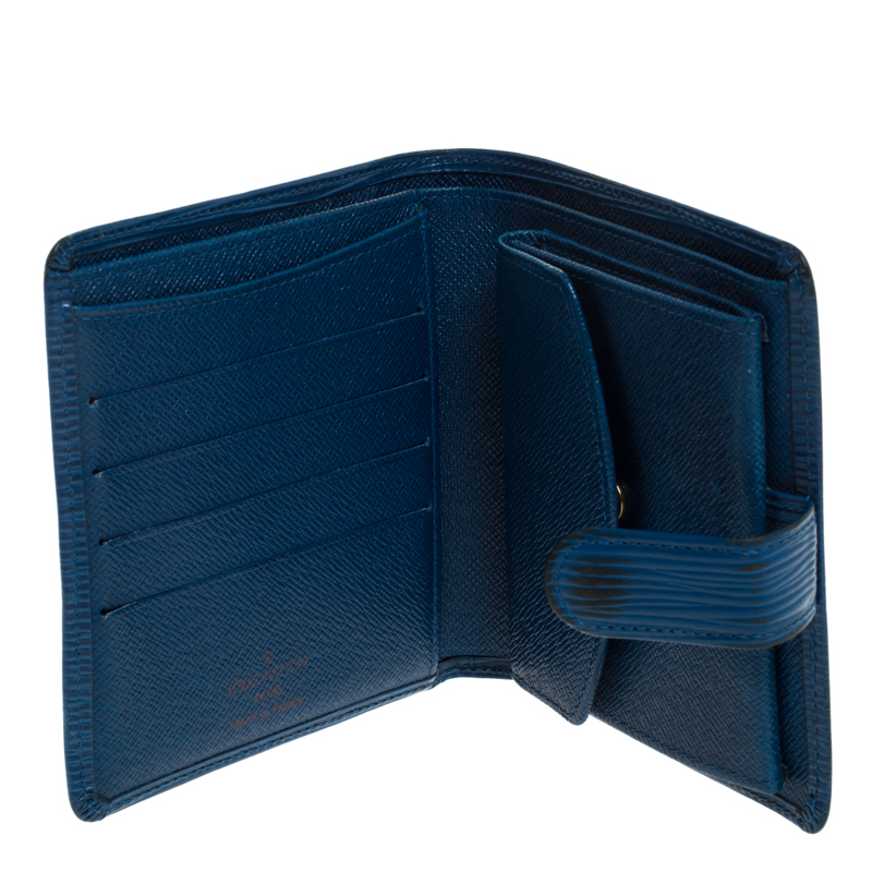 

Louis Vuitton Blue Epi Leather Compact Wallet