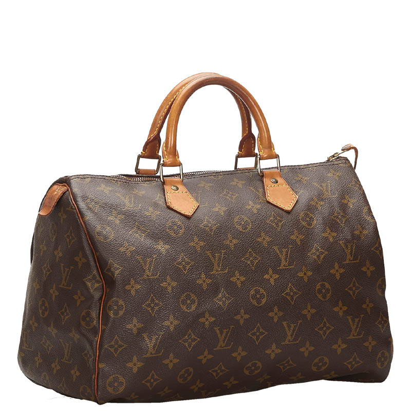 

Louis Vuitton Monogram Canvas Speedy 35 Bag, Brown