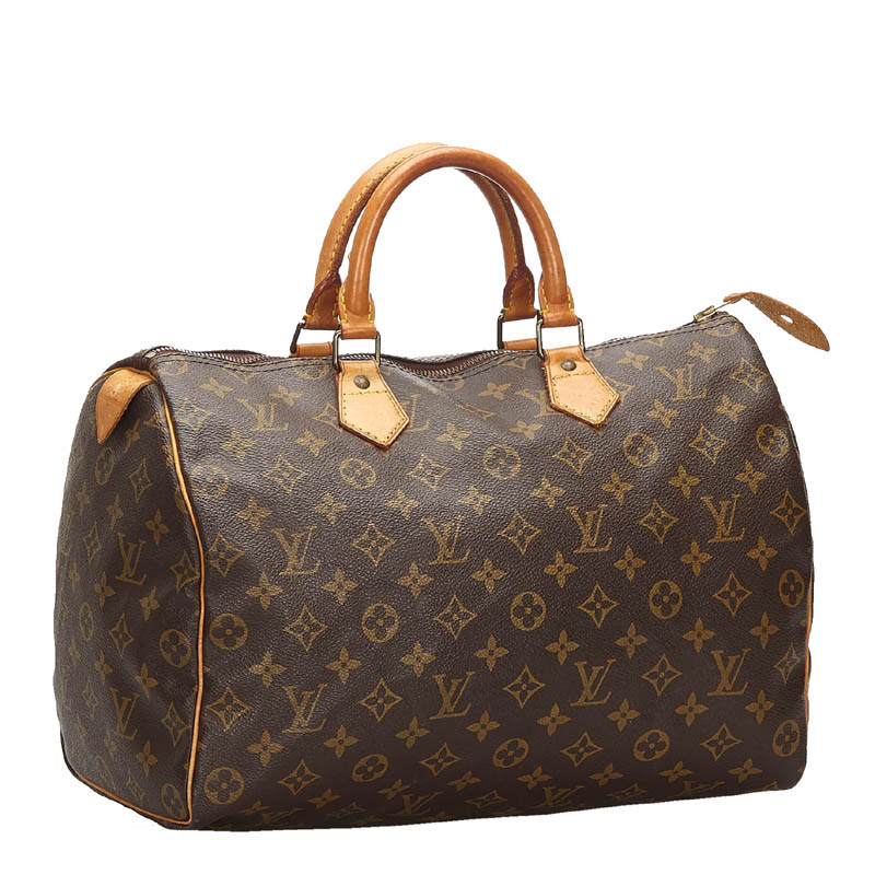 

Louis Vuitton Monogram Canvas Speedy 35 Bag, Brown