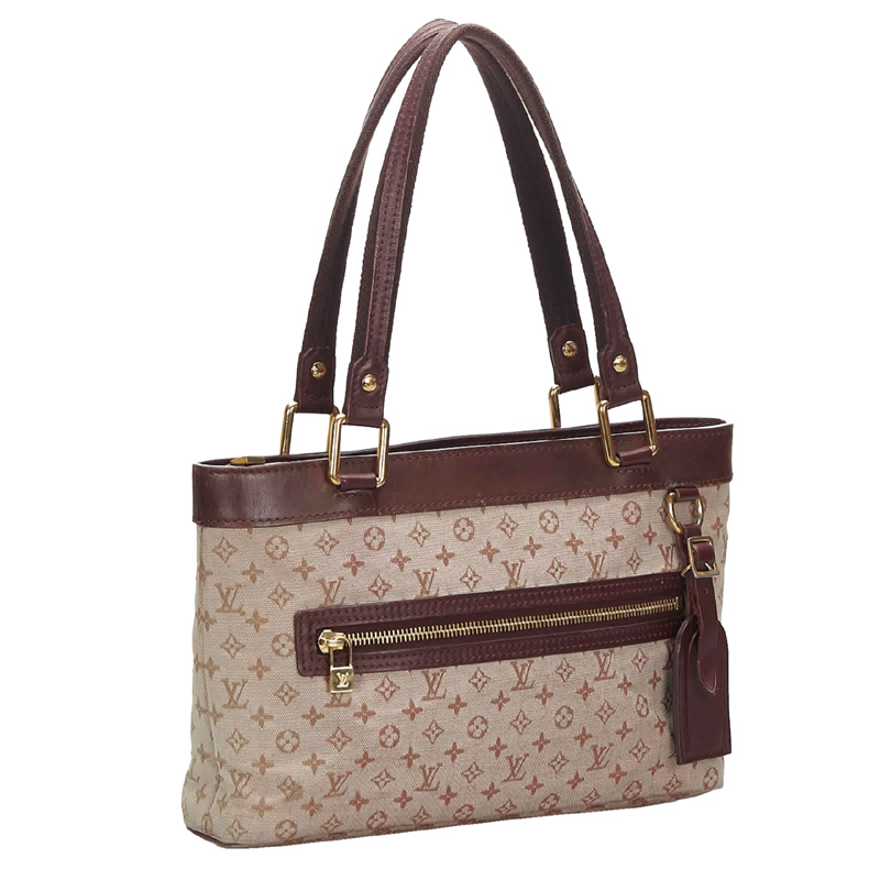 

Louis Vuitton Monogram Canvas Mini Lin Lucille PM Bag, Beige