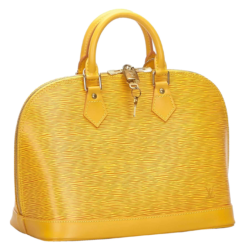 

Louis Vuitton Yellow Epi Leather Alma PM Bag