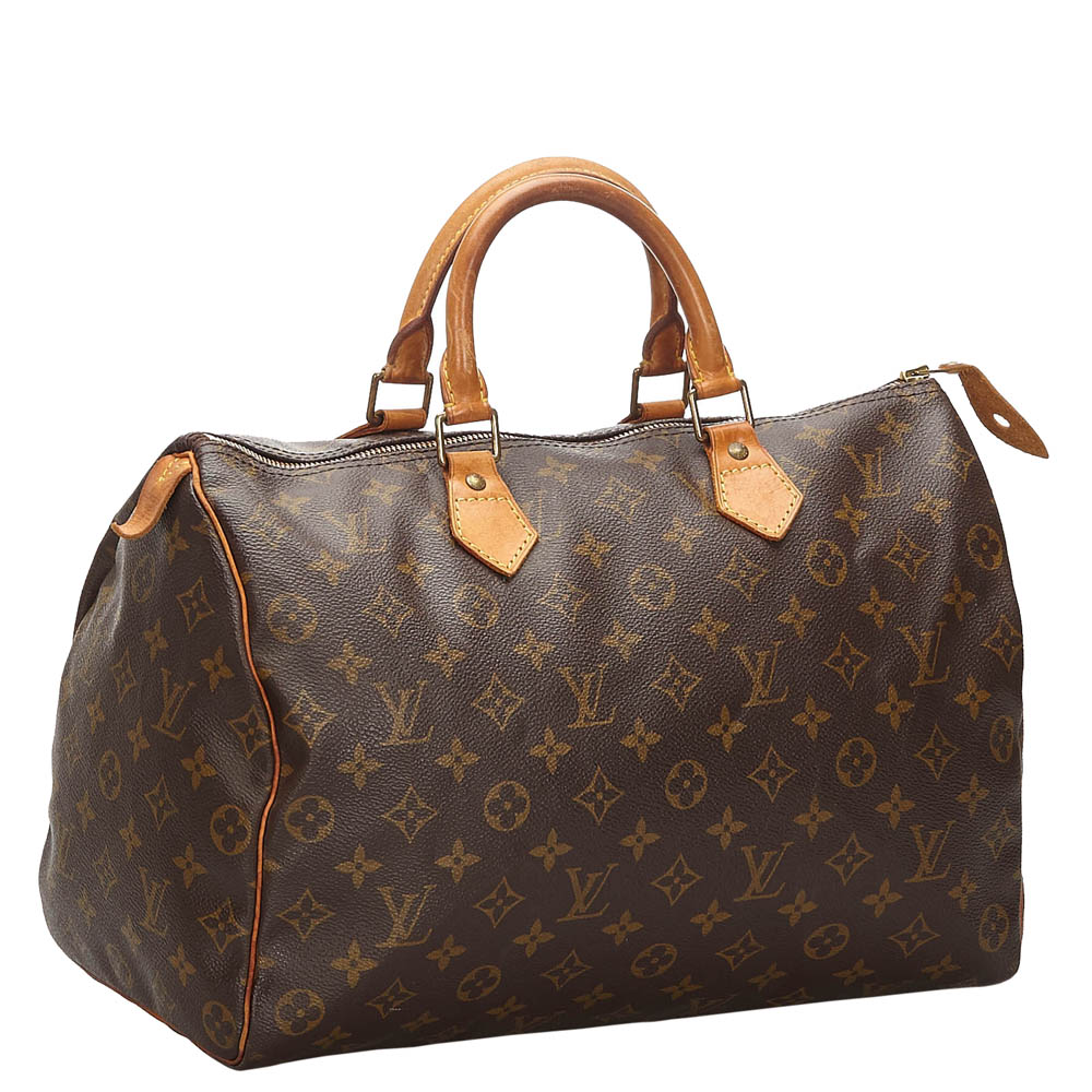 

Louis Vuitton Monogram Canvas Speedy 35 Bag, Brown