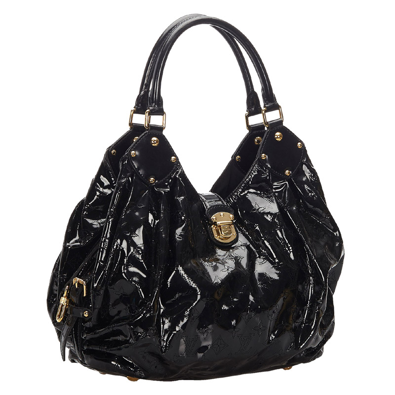 

Louis Vuitton Black Mahina Patent Leather Surya  Bag