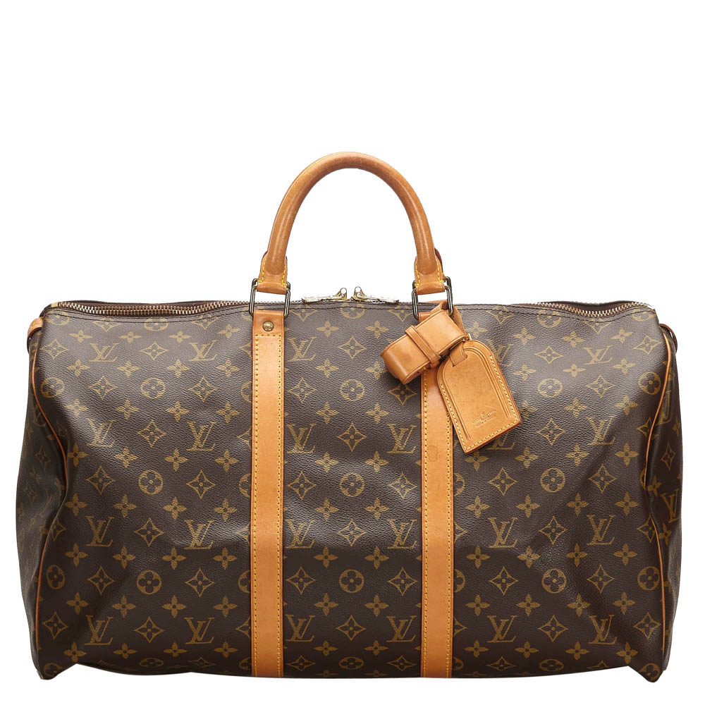 Pre Owned Louis Vuitton Monogram Canvas Keepall 50 Bag