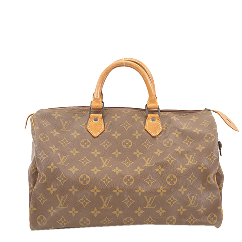 Pre-Owned Louis Vuitton Monogram Canvas Speedy 35 Bag In Brown | ModeSens