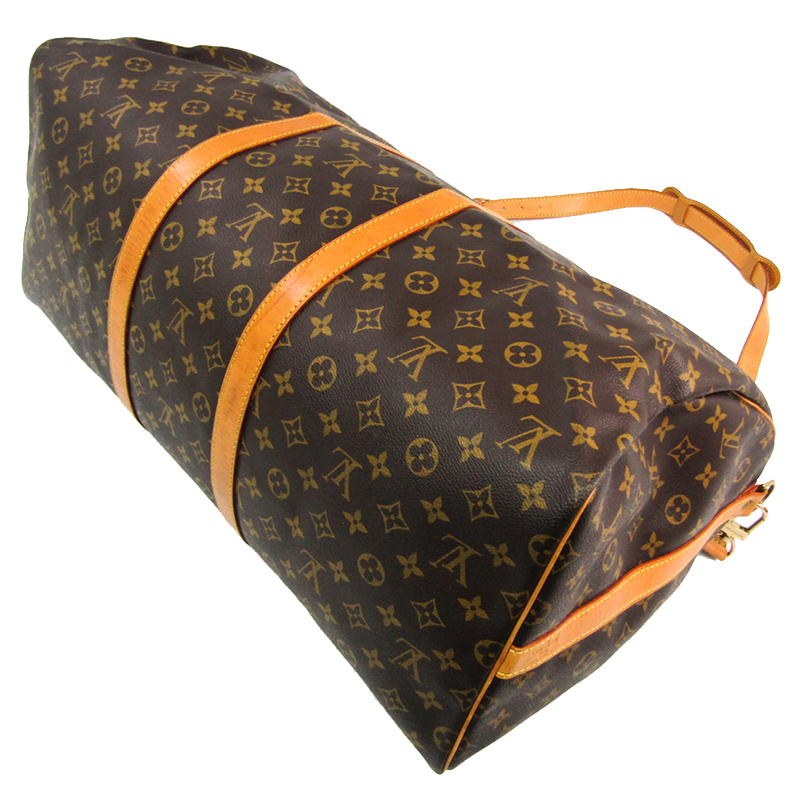 

Louis Vuitton Monogram Canvas Keepall Bandouliere 55 Bag, Brown
