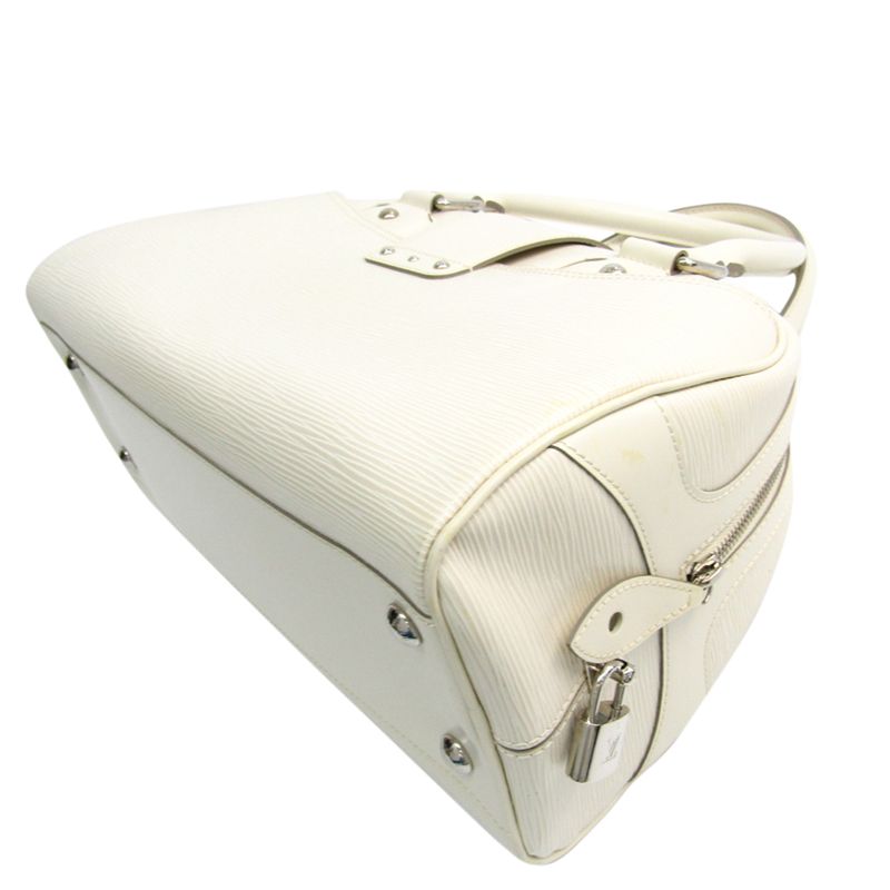 

Louis Vuitton Ivory Epi Leather Bowling Montaigne GM Bag, White