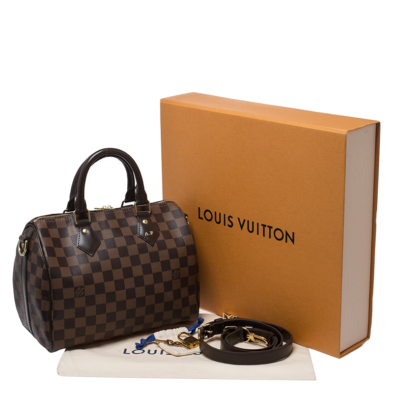 Louis Vuitton Speedy Bandouliere 25 Damier Ebene Canvas - 9brandname