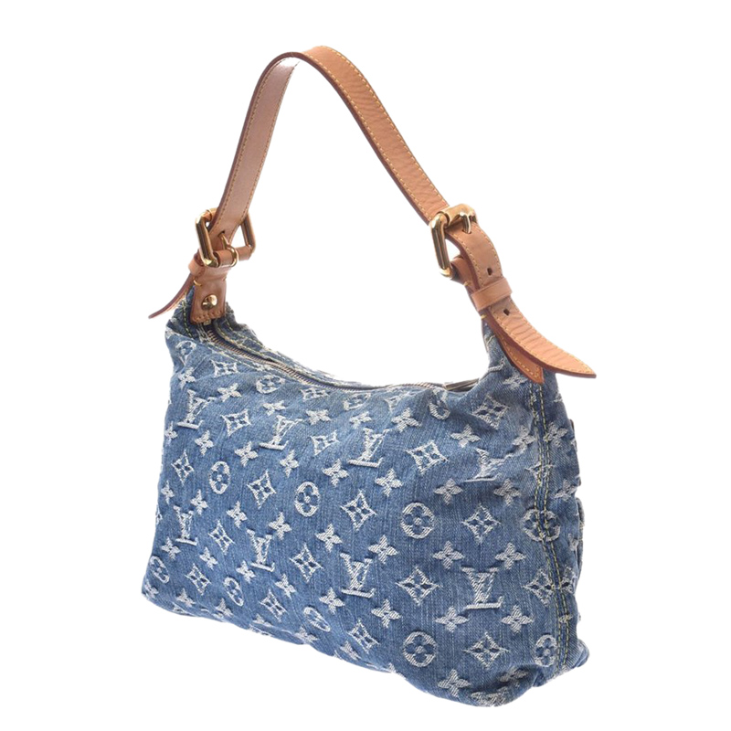 

Louis Vuitton Blue Denim Monogram Denim Baggy PM Bag