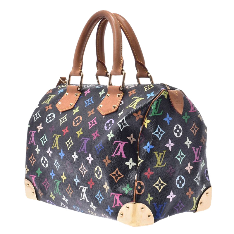 

Louis Vuitton Black Multicolore Monogram Speedy 30 Bag