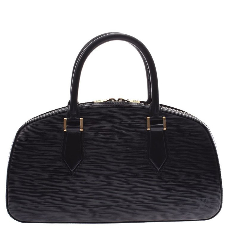 Pre-owned Louis Vuitton Noir Epi Leather Jasmin Bag In Black
