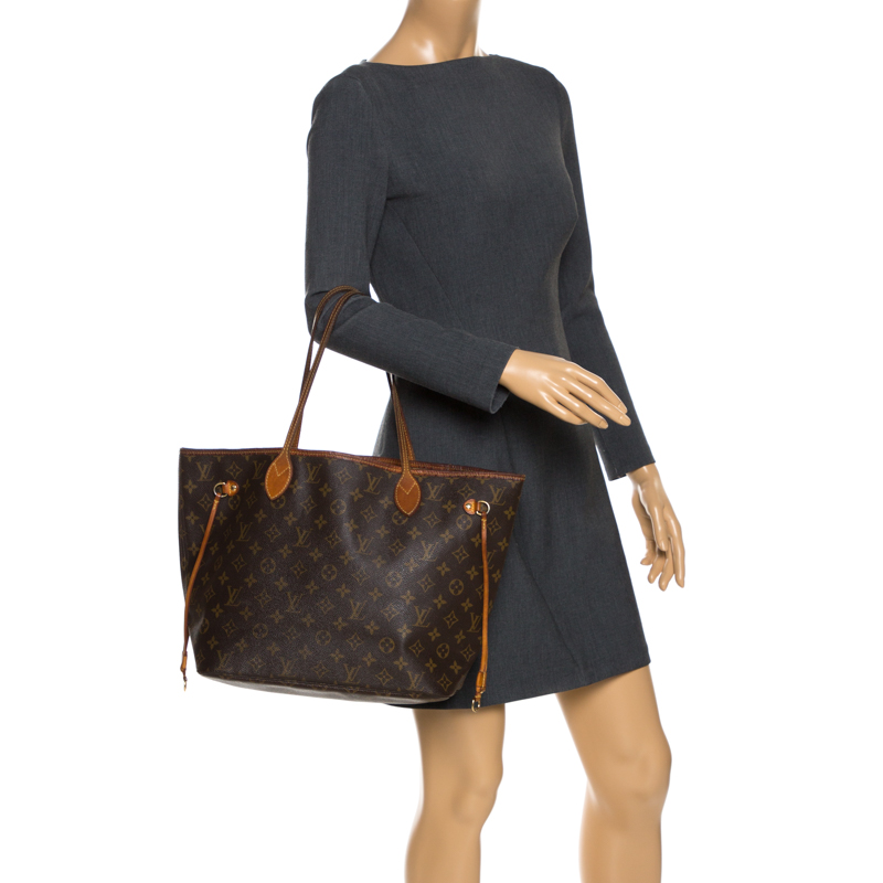 

Louis Vuitton Monogram Canvas Neverfull MM Bag, Brown