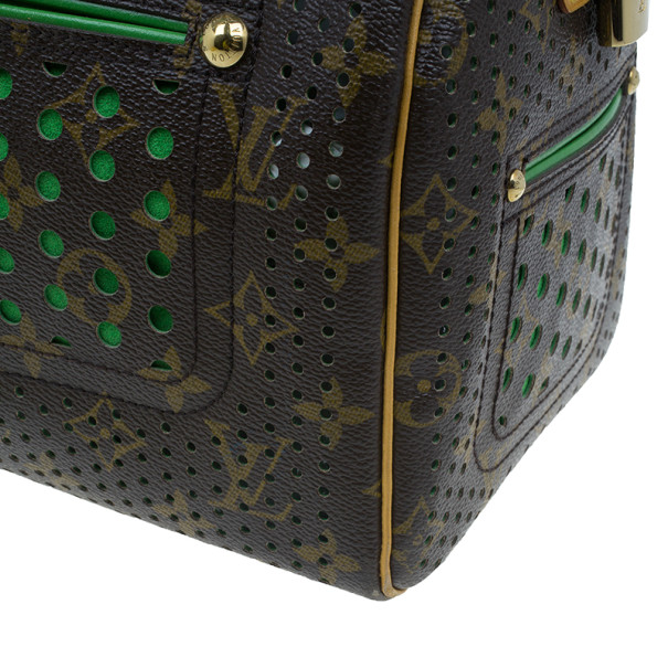 Speedy handbag Louis Vuitton Green in Plastic - 31361194
