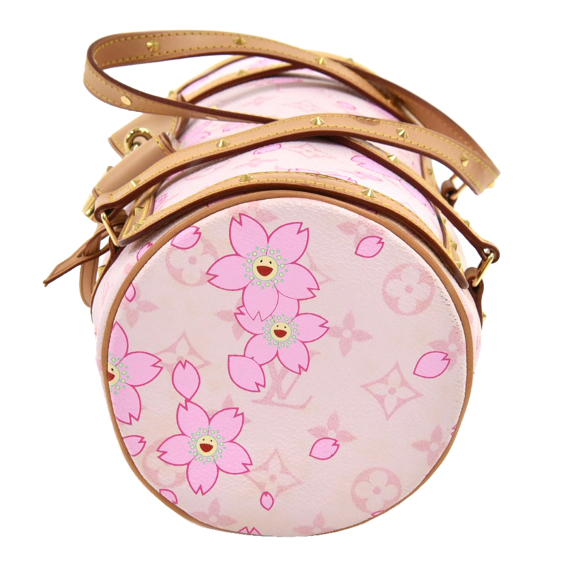 Louis Vuitton, Bags, Louis Vuitton Takashi Murakami Papillon Monogram  Pink Cherry Blossom Barrel Bag