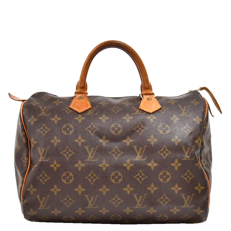 Pre-Owned Louis Vuitton Monogram Canvas Speedy 30 City Bag In Brown | ModeSens