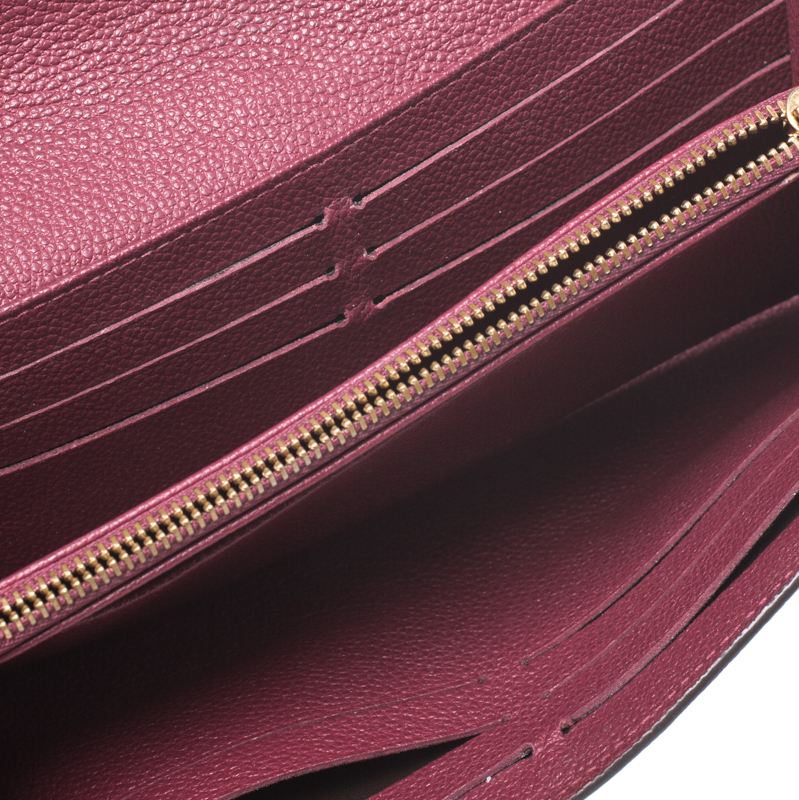 

Louis Vuitton Maroon Monogram Empreinte Leather Sarah Wallet, Burgundy