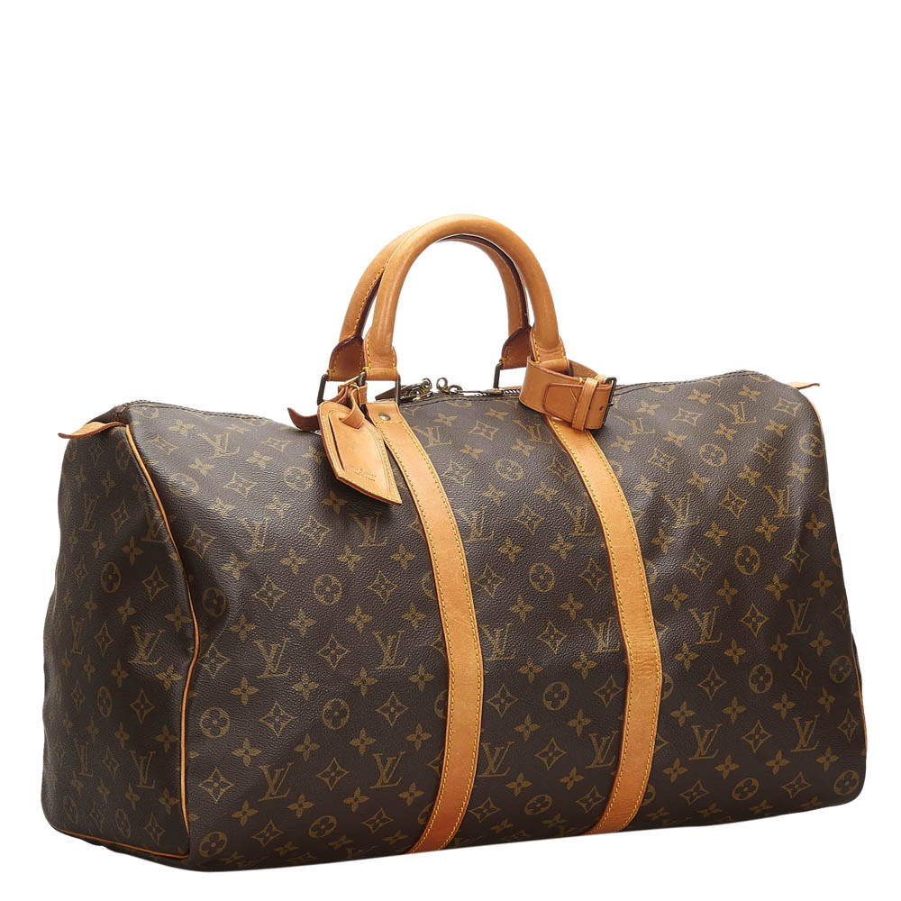 

Louis Vuitton Monogram Canvas Keepall 50 Bag, Brown