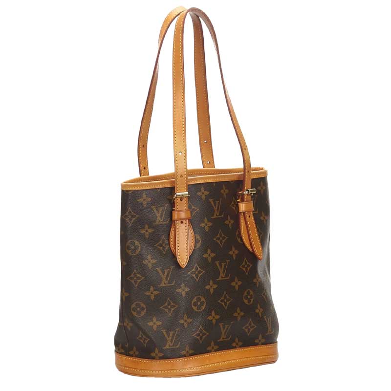 

Louis Vuitton Monogram Canvas Petit Bucket Bag, Brown