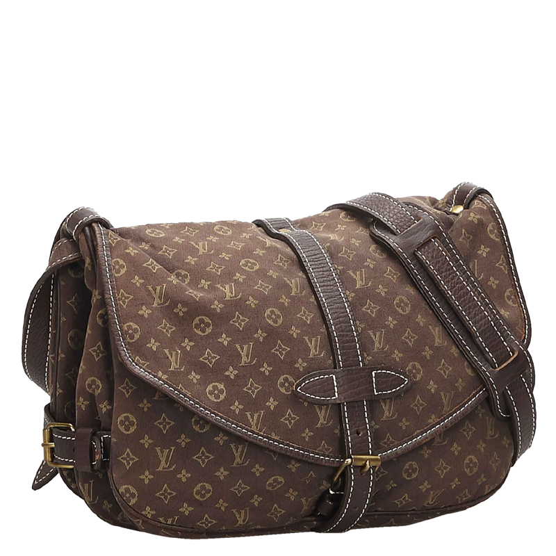 

Louis Vuitton Monogram Mini Lin Saumur Bag, Brown