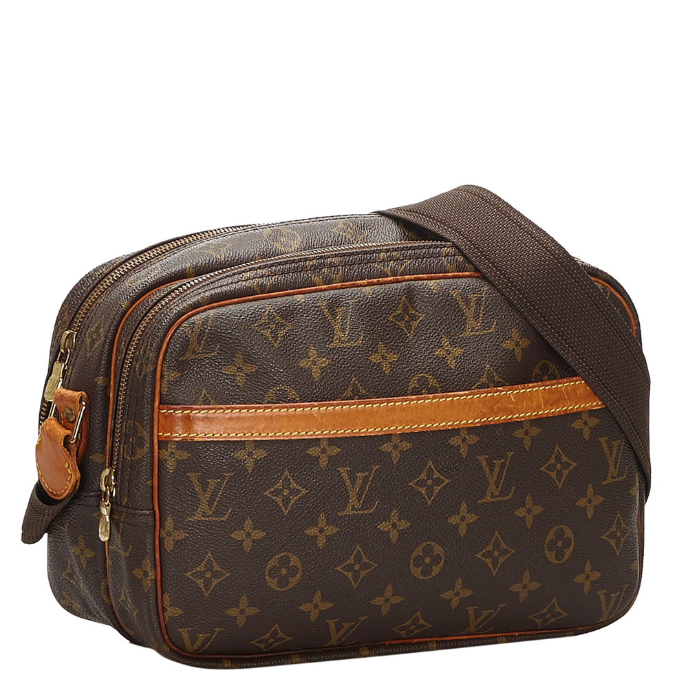 

Louis Vuitton Monogram Canvas Reporter PM Bag, Brown