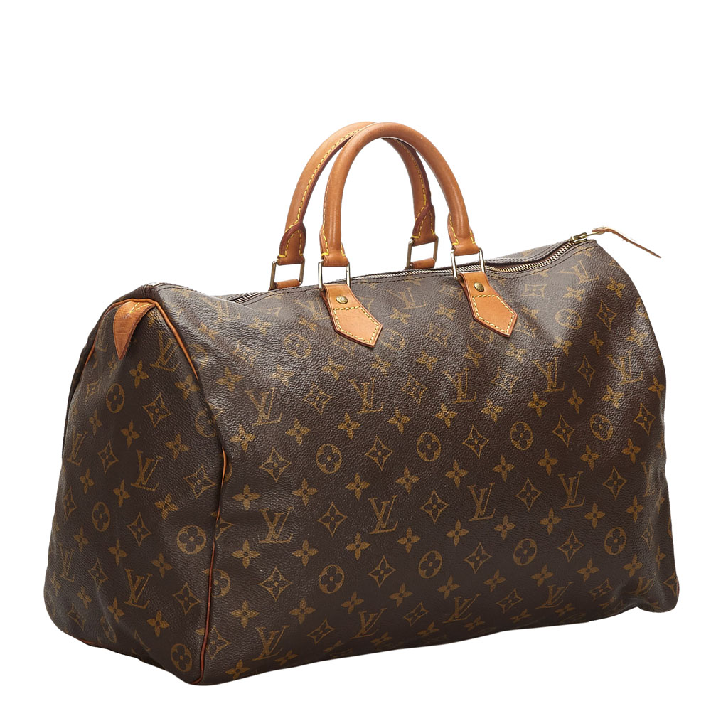 

Louis Vuitton Monogram Canvas Speedy 40 Bag, Brown