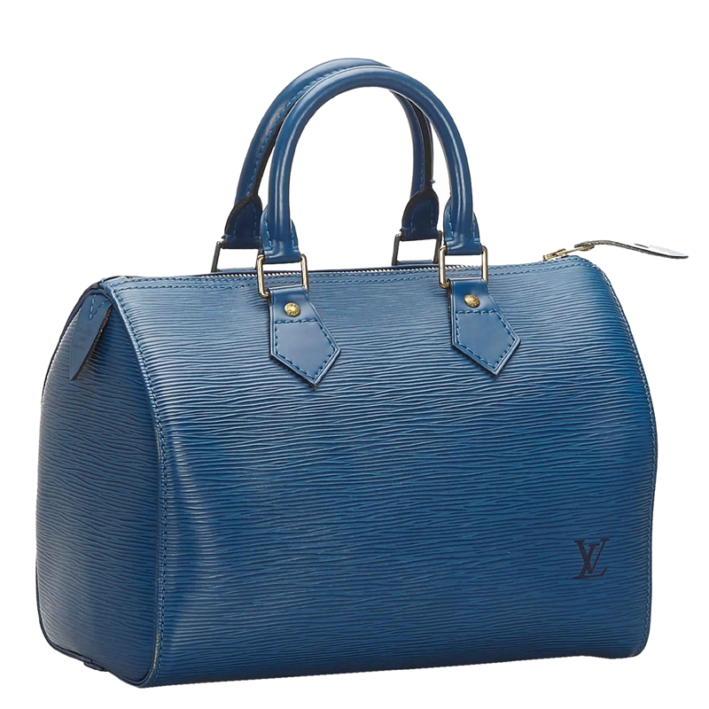 

Louis Vuitton Blue Epi Leather Speedy 25 Bag