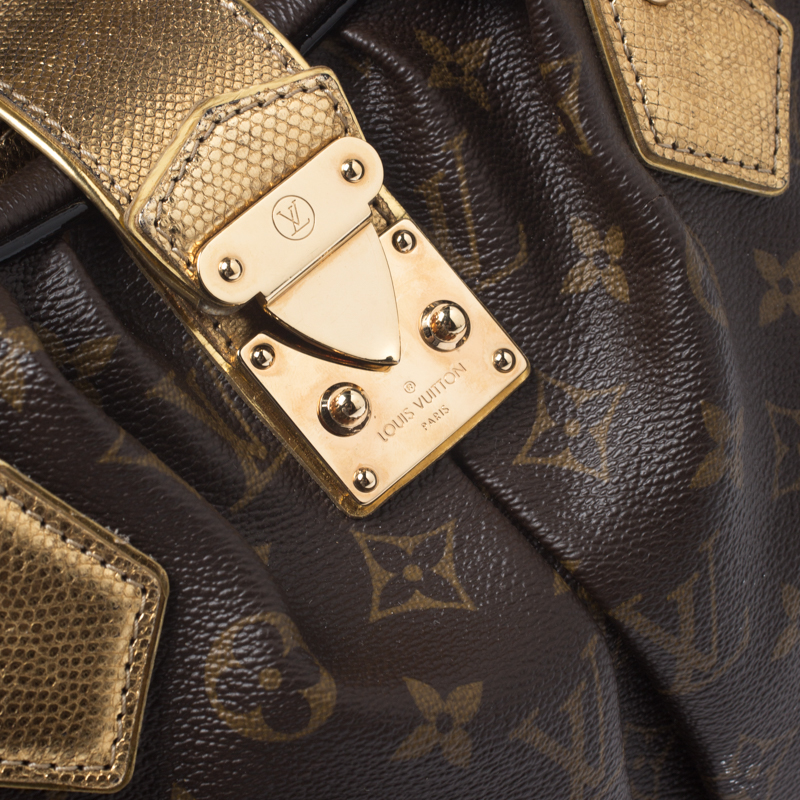 Louis Vuitton Brown/Gold Monogram Canvas, Calfhair and Lizard Adele Satchel  Louis Vuitton | The Luxury Closet