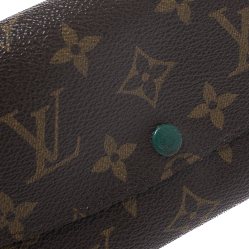 Emilie wallet Louis Vuitton Brown in Cotton - 34549203