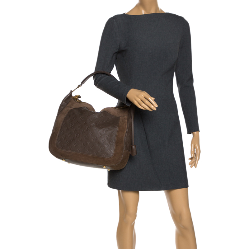 

Louis Vuitton Ombre Monogram Empreinte Leather Audacieuse MM Bag, Brown