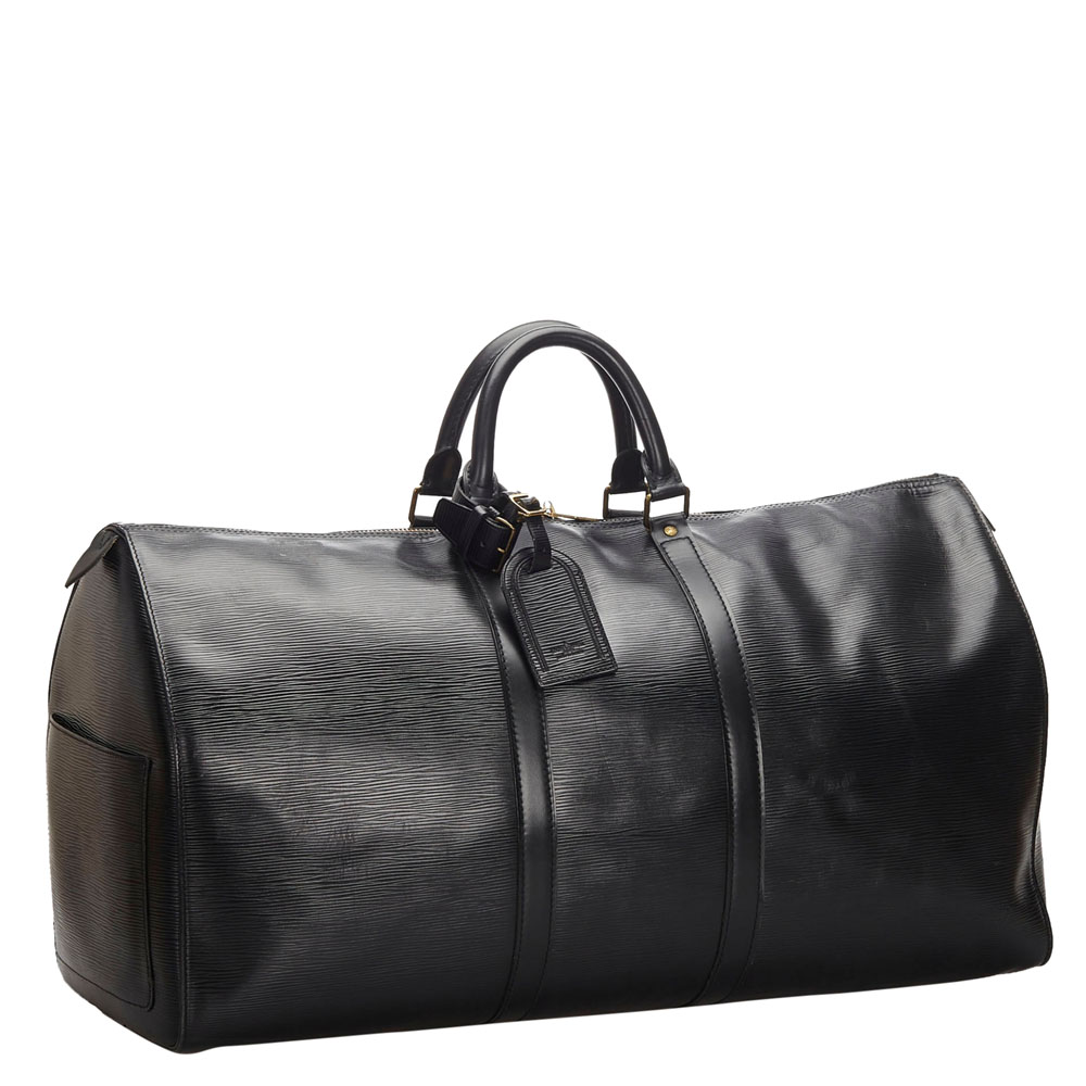

Louis Vuitton Noir Epi Leather Keepall 50 Bag, Black