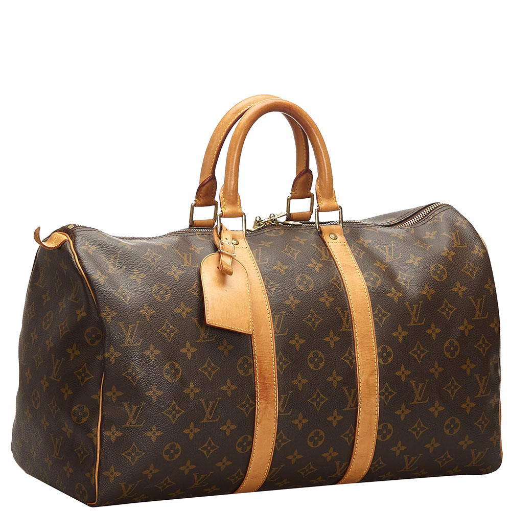 

Louis Vuitton Monogram Canvas Keepall 45 Bag, Brown