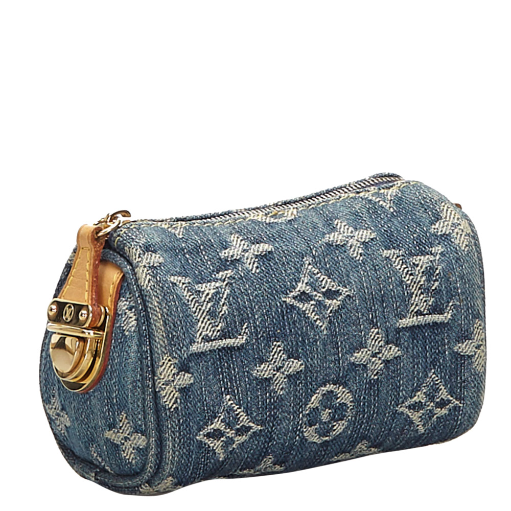 

Louis Vuitton Monogram Denim Trousse Speedy PM Bag, Blue