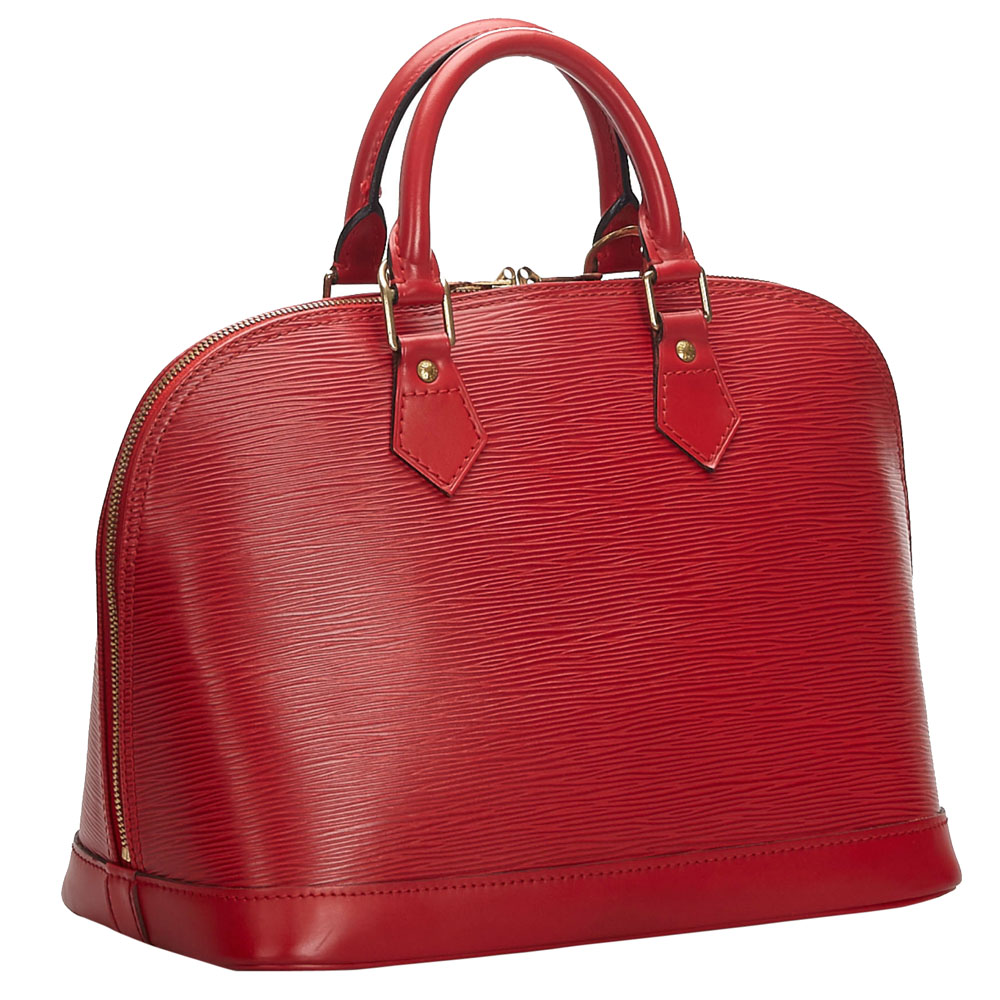 

Louis Vuitton Red Epi Leather Alma PM Bag