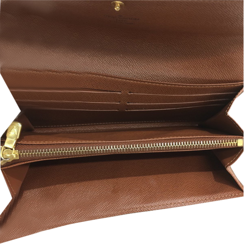 

Louis Vuitton Monogram Canvas Sarah Wallet, Brown