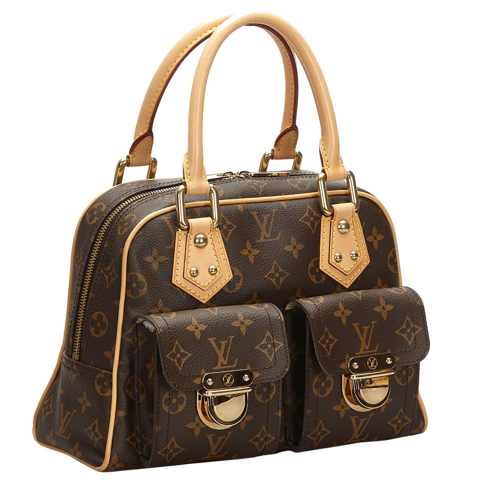 

Louis Vuitton Monogram Canvas Manhattan PM Bag, Brown