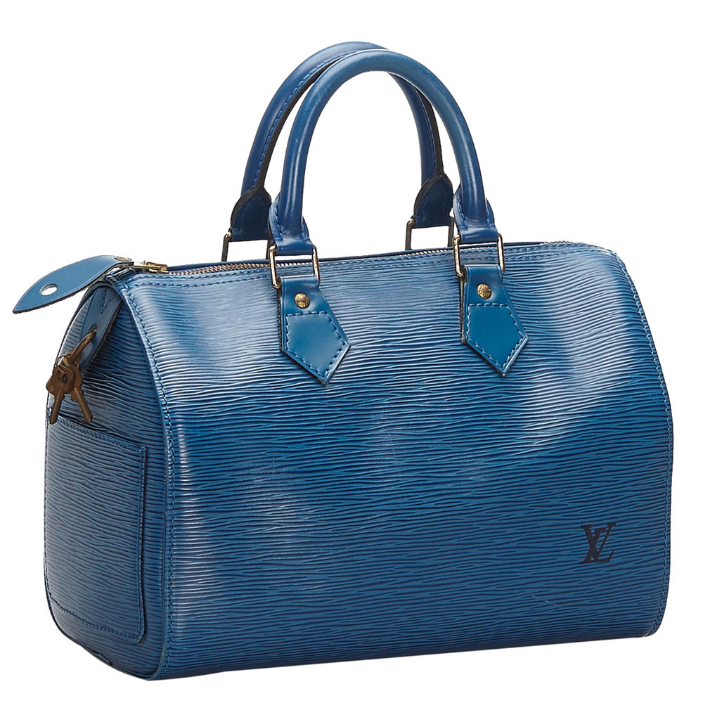 

Louis Vuitton Blue Epi Leather Speedy 25 Bag
