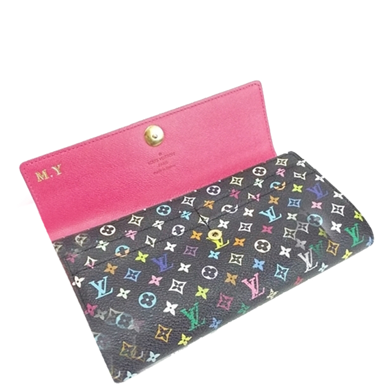 

Louis Vuitton Black Mutlicolor Monogram Canvas Portefeuille Sarah Bifold Wallet