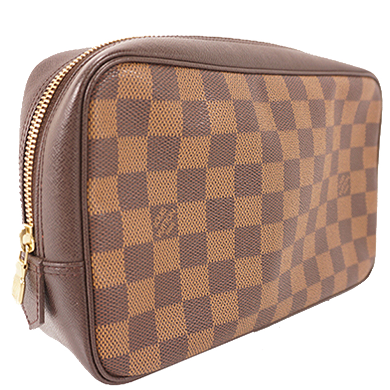 

Louis Vuitton Damier Ebene Canvas Truth Wallet, Brown