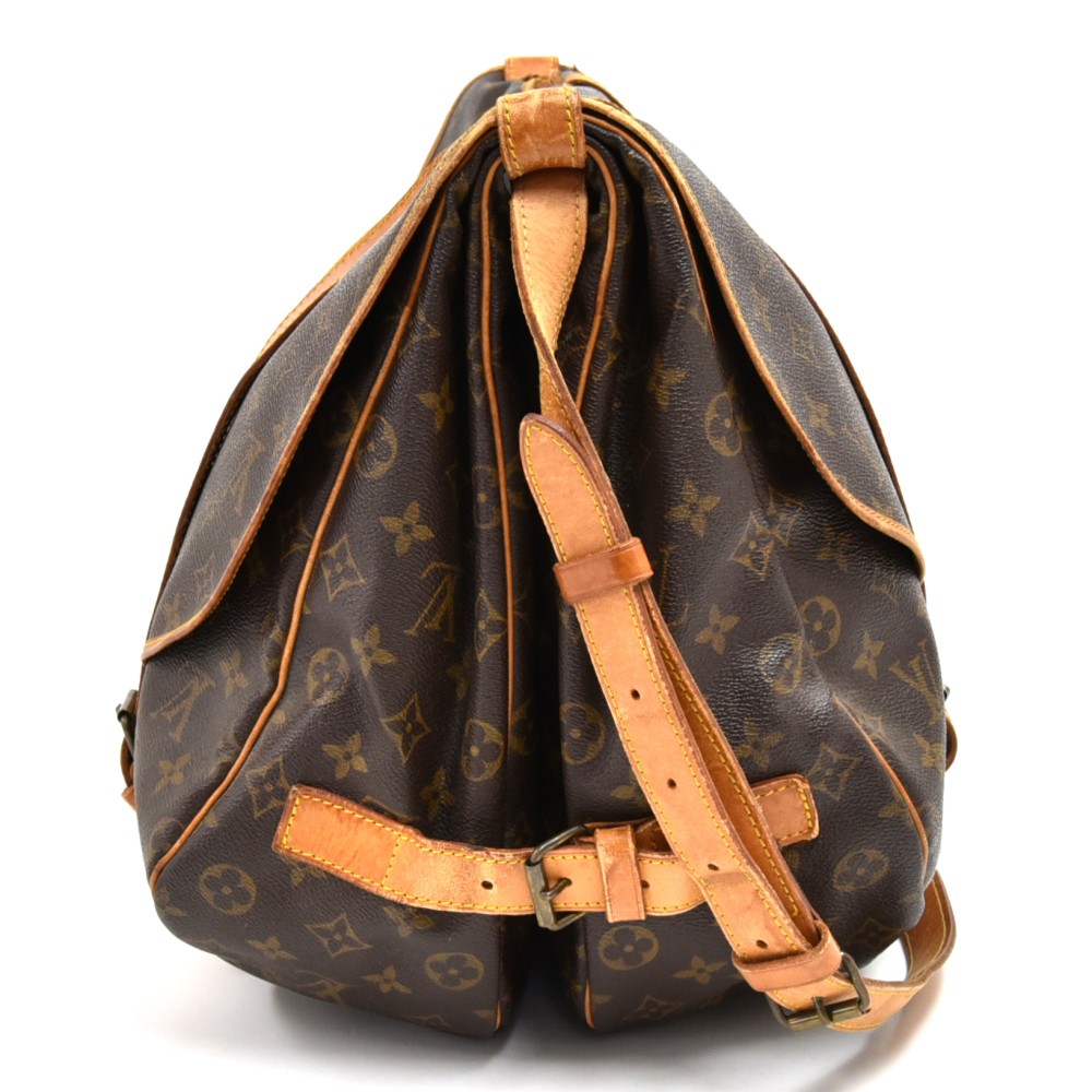 Louis Vuitton Monogram Saumur 43 XL Messenger Bag Brown