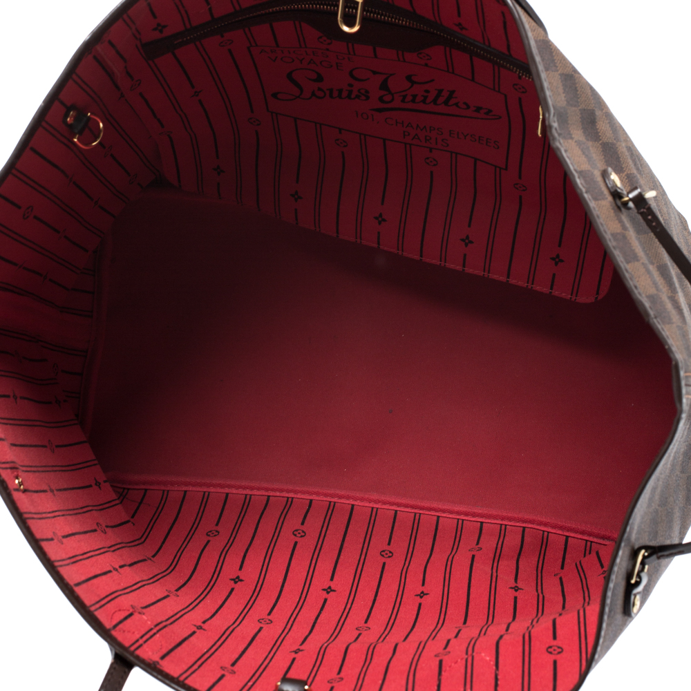 Louis Vuitton Large Damier Ebene Neverfull GM Tote Bag 26lv223s