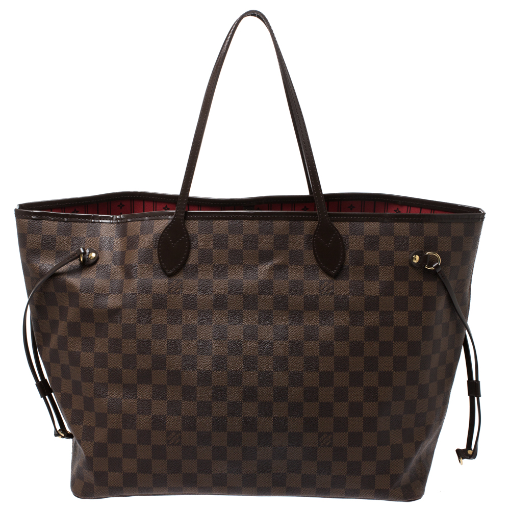 Louis Vuitton Large Damier Ebene Neverfull GM Tote Bag 862870