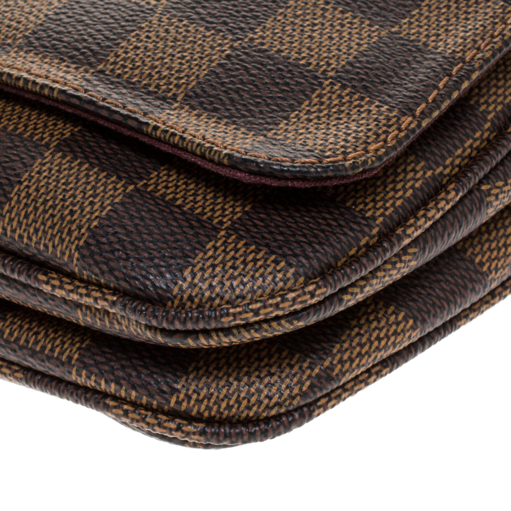 Louis Vuitton Hoxton GM Damier Ebene Canvas Brown Leather ref.484993 - Joli  Closet