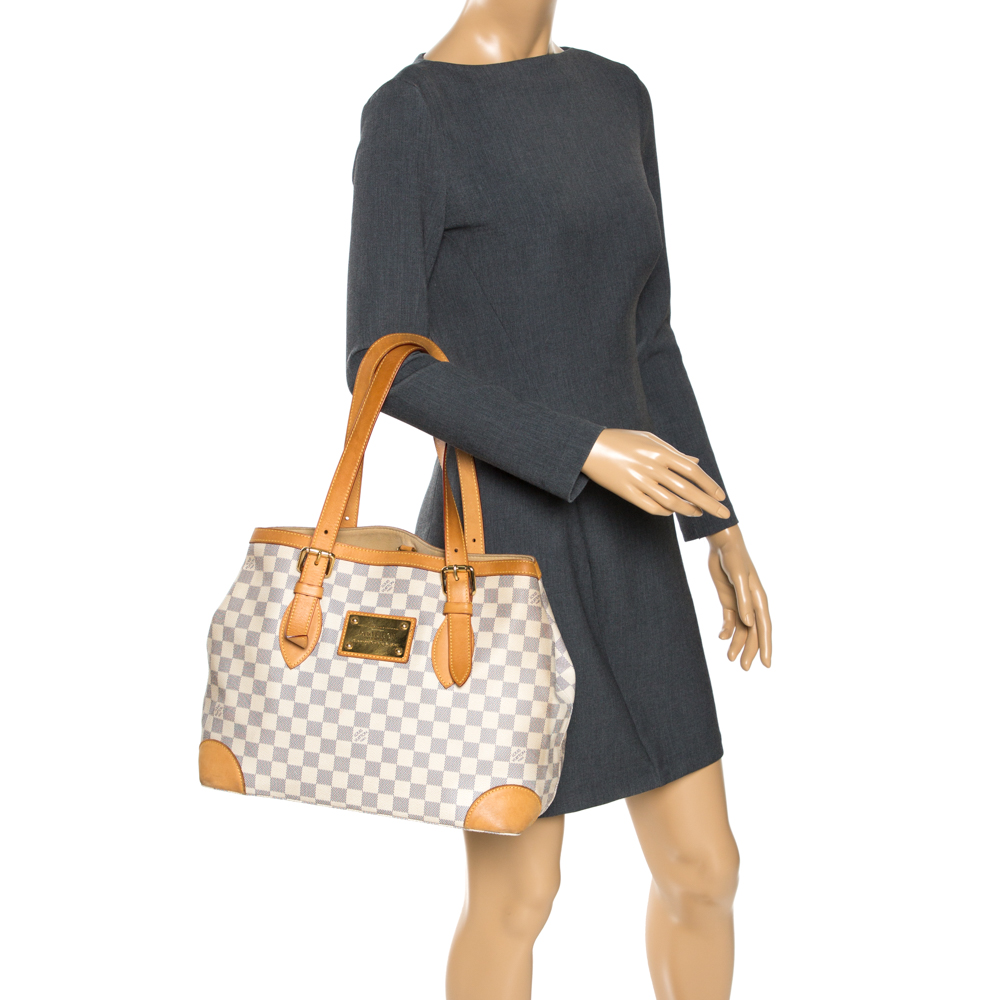 

Louis Vuitton Damier Azur Canvas Hampstead MM Bag, Blue