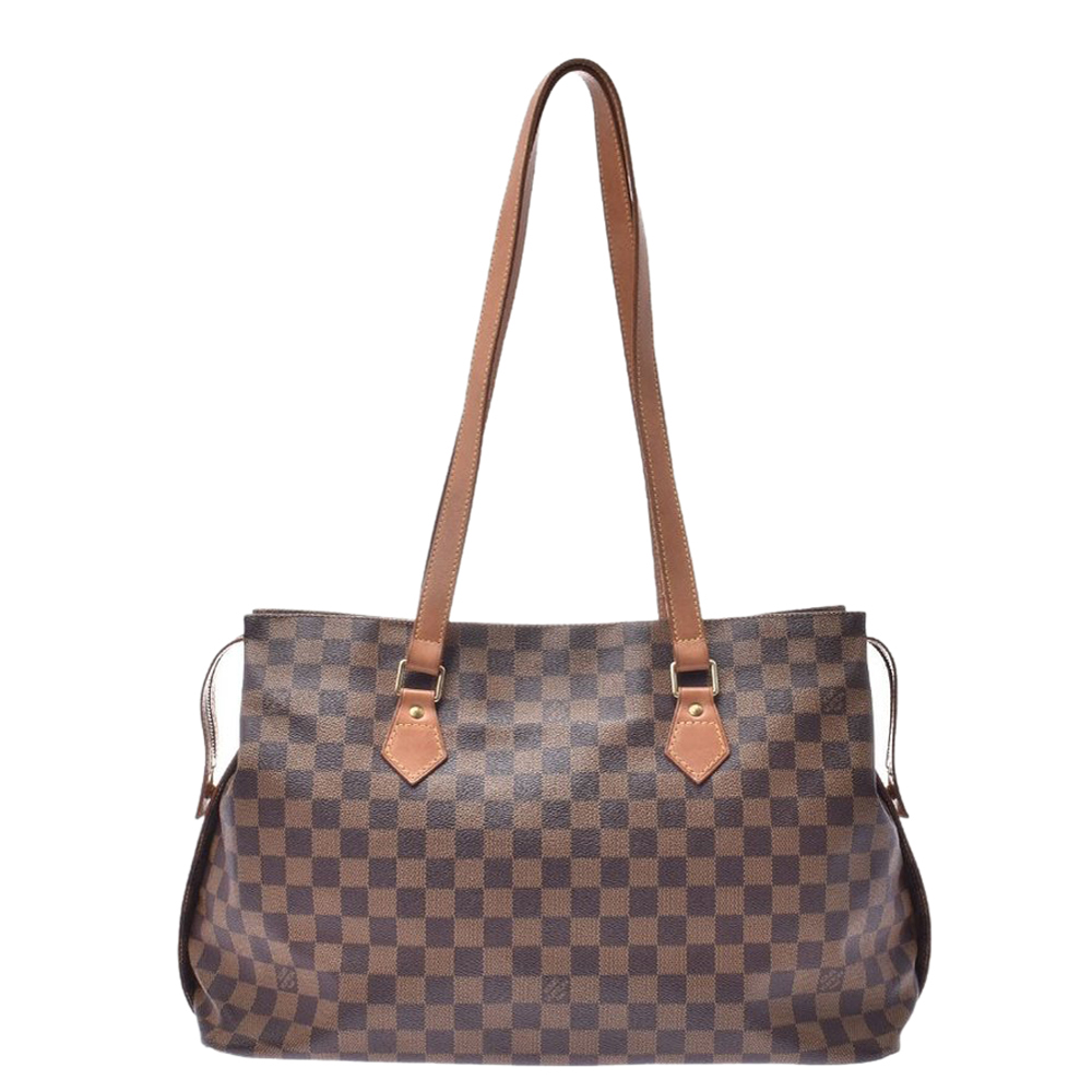 Pre-owned Louis Vuitton Damier Ebene Centenaire Chelsea Bag In Brown