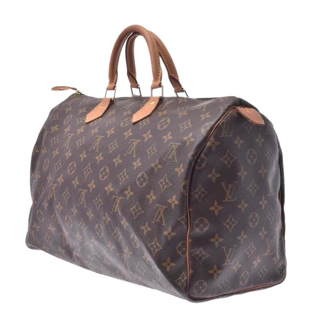 

Louis Vuitton Monogram Canvas Speedy 40 Bag, Brown