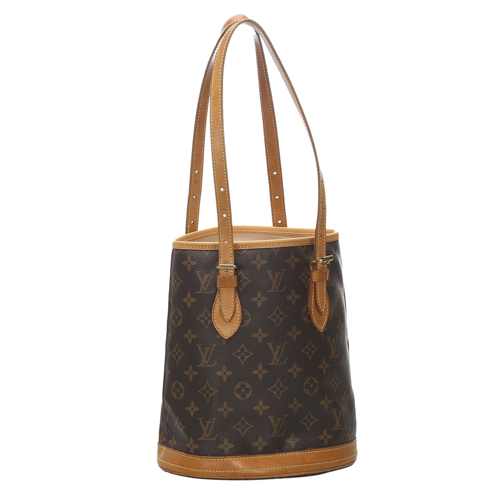 

Louis Vuitton Monogram Canvas Petit Bucket Tote, Brown