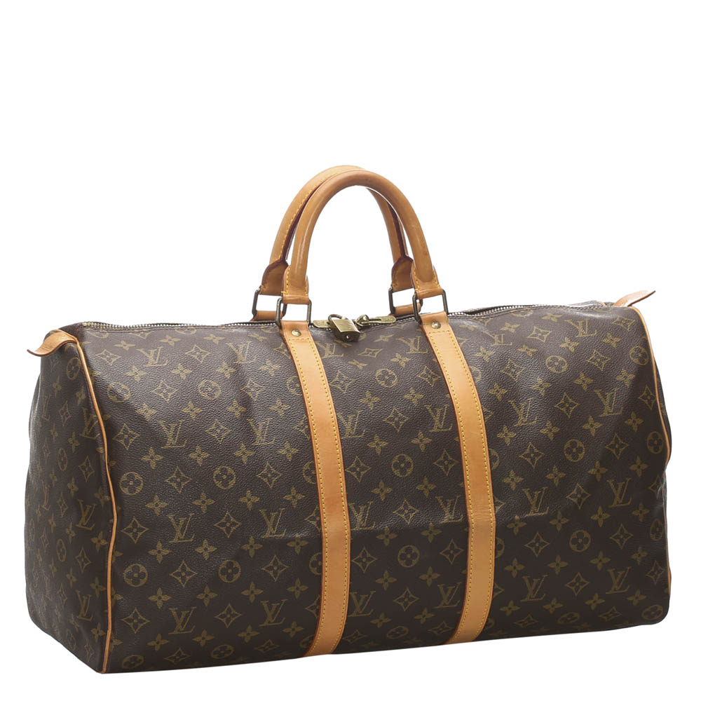 

Louis Vuitton Monogram Canvas Keepall 50 Bag, Brown