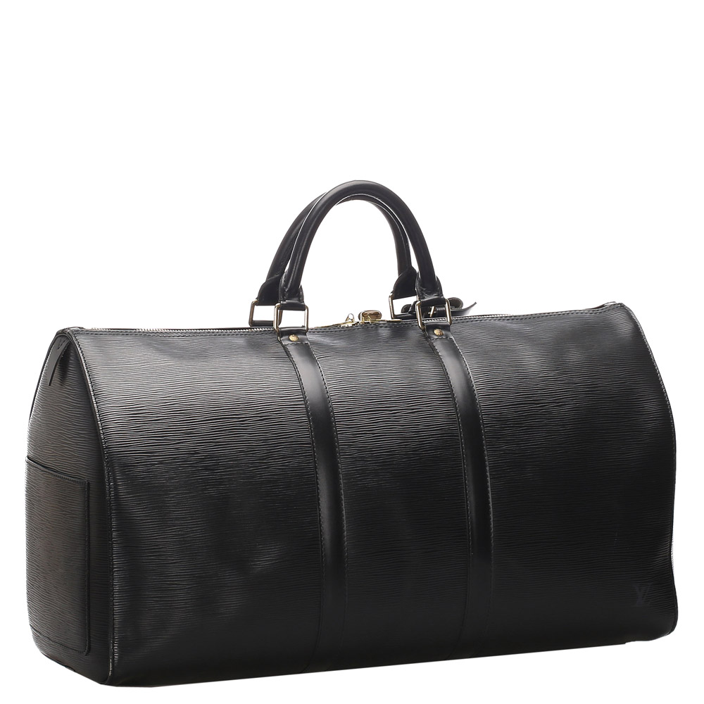 

Louis Vuitton Black Epi Leather Keepall 55 Bag