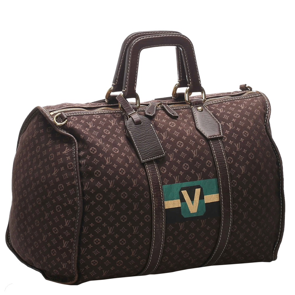 

Louis Vuitton Monogram Mini Lin Initiales Keepall 45 Bag, Brown