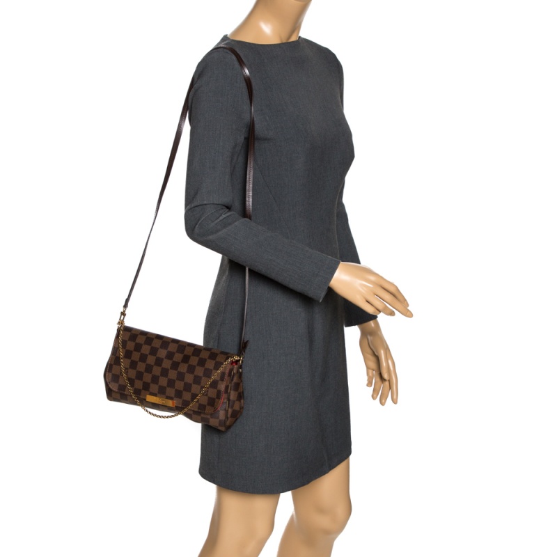 

Louis Vuitton Damier Ebene Canvas Favorite MM Bag, Brown